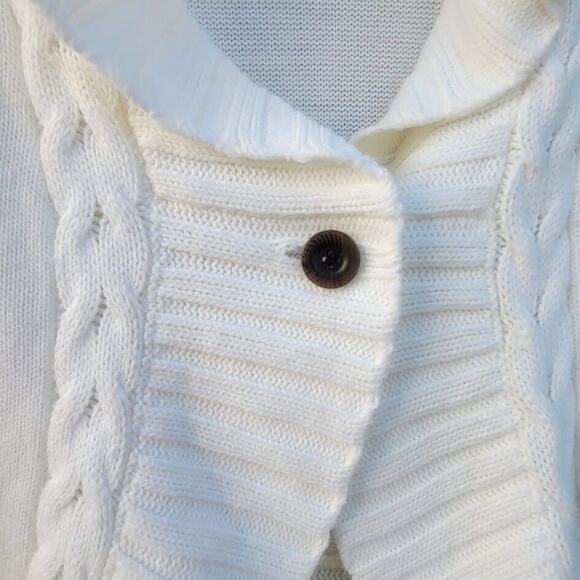 Pink Rose Ivory Knit Cardigan Size L - Picture 2 of 8